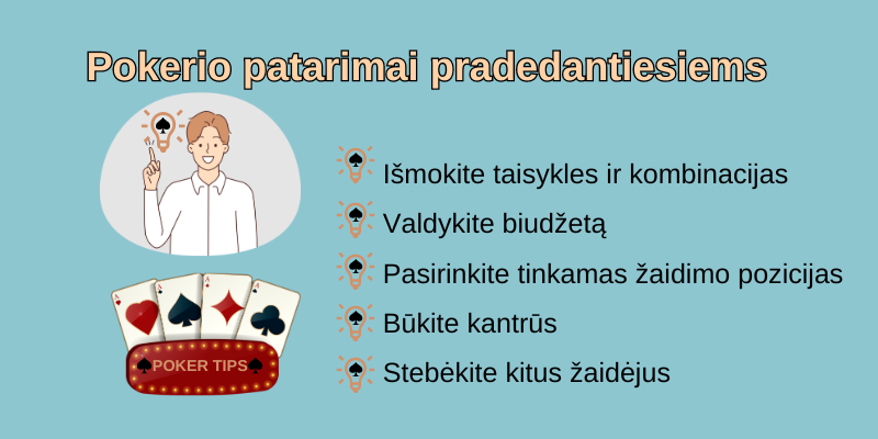 Pokerio-patarimai-pradedantiesiems